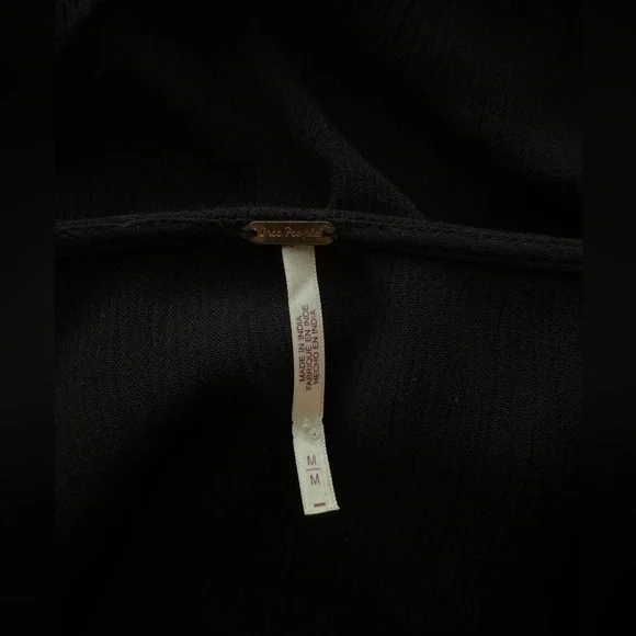 Free People Black Woman's Luca Embroidered Boho Top, Size M - Picture 3 of 8